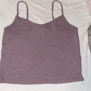 Ribbed tank top, soft mauve color size m